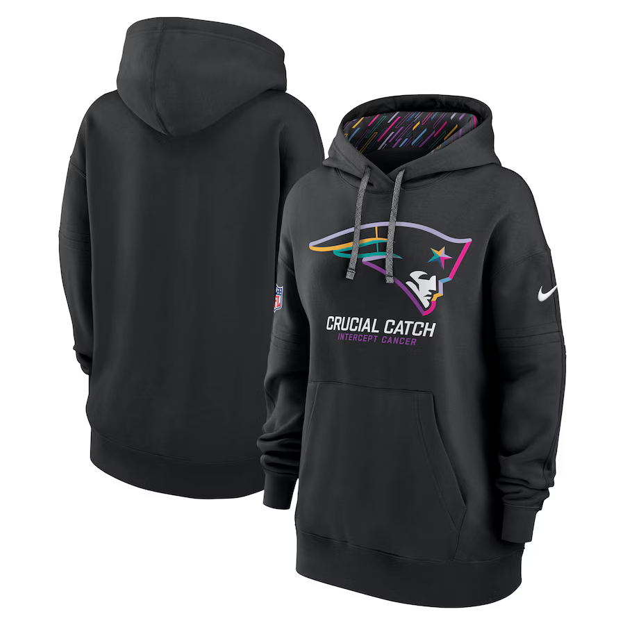 Women New England Patriots Black 2024 Nike NFL hoodie 2
